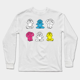 Colorful monkey pattern Long Sleeve T-Shirt